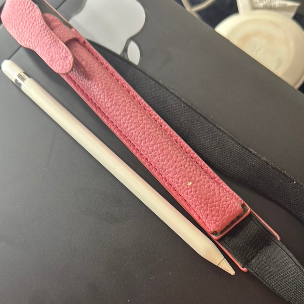 Apple Pencil with Pink and Black Case
